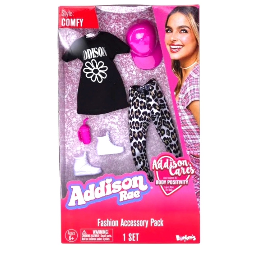 Addison Rae Doll Fashion Accessory Pack- Comfy, Clothing and Accessories